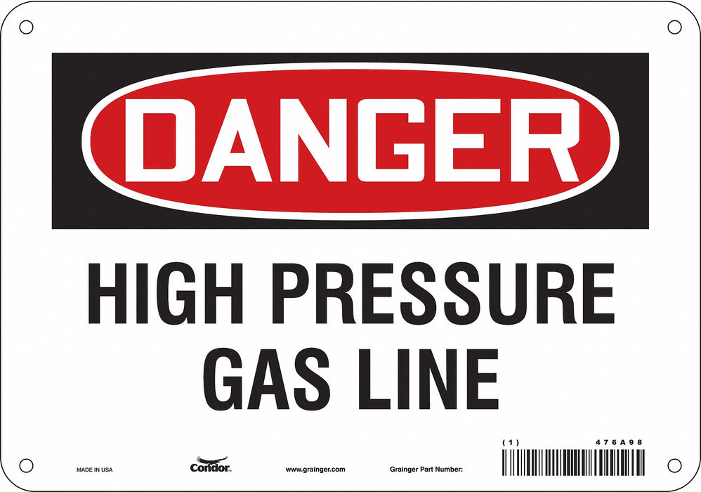 Chemical Sign 7 in x 10 in Aluminum