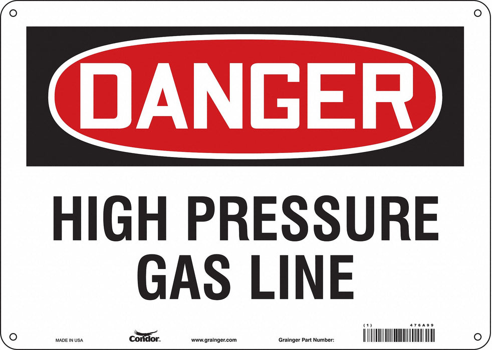 Safety Sign 10 inx14 in Aluminum