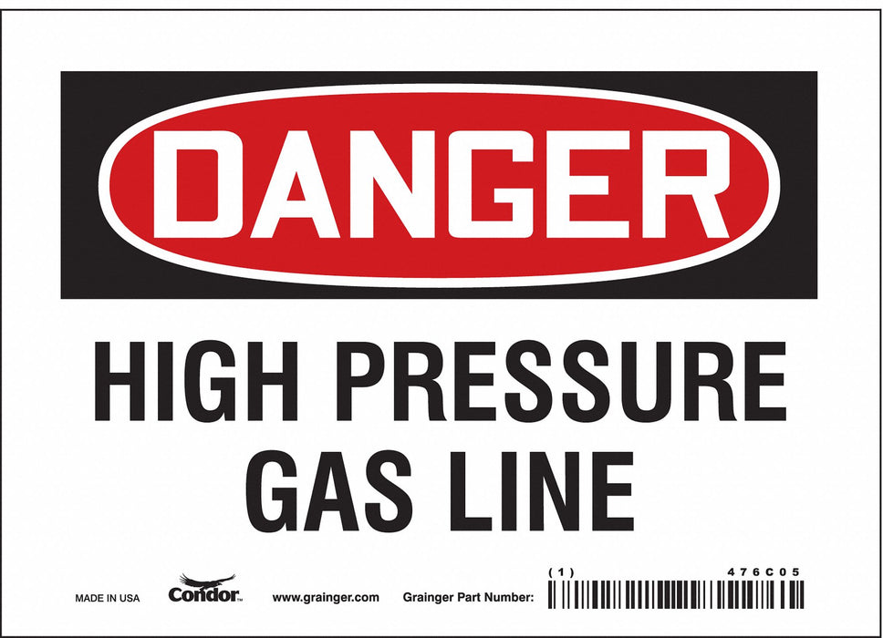 Safety Sign 5 in x 7 in Vinyl