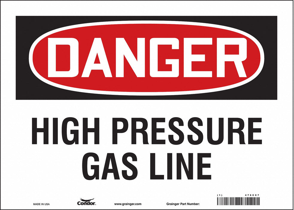 Safety Sign 10 in x 14 in Vinyl