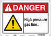 Safety Sign 10 in x 14 in Polyethylene