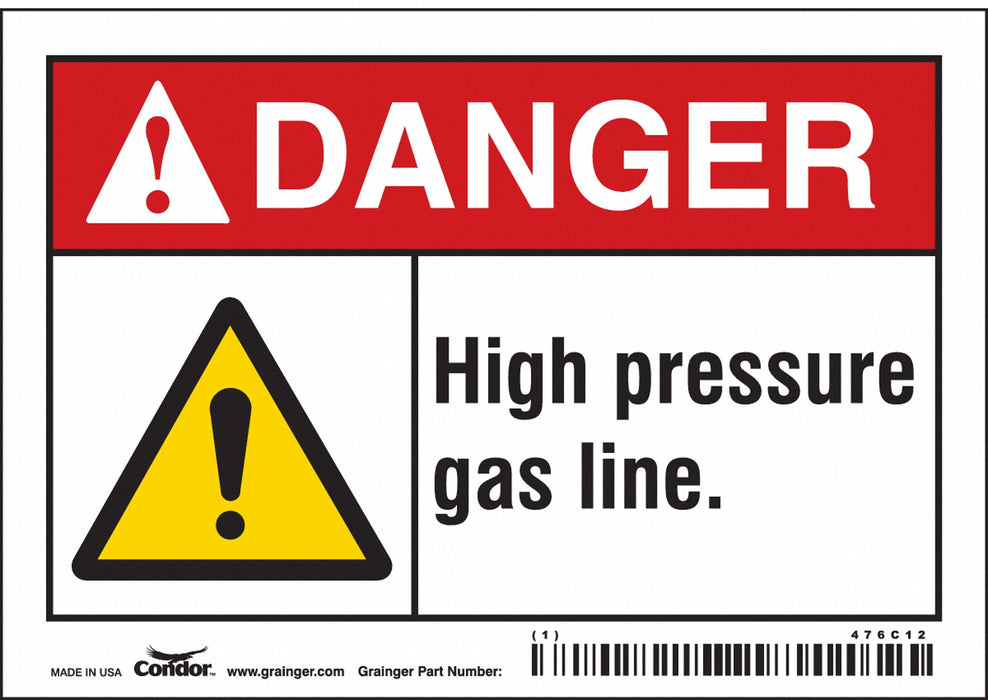 Safety Sign 3.5in x 5in Vinyl