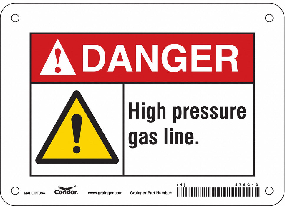 Safety Sign 5 in x 7 in Vinyl
