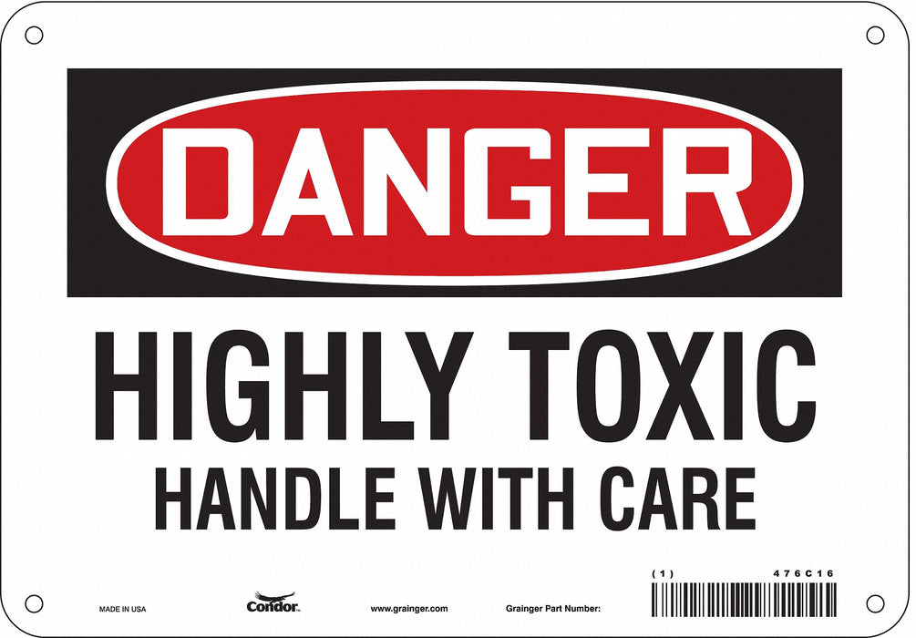 Safety Sign 7 in x 10 in Aluminum
