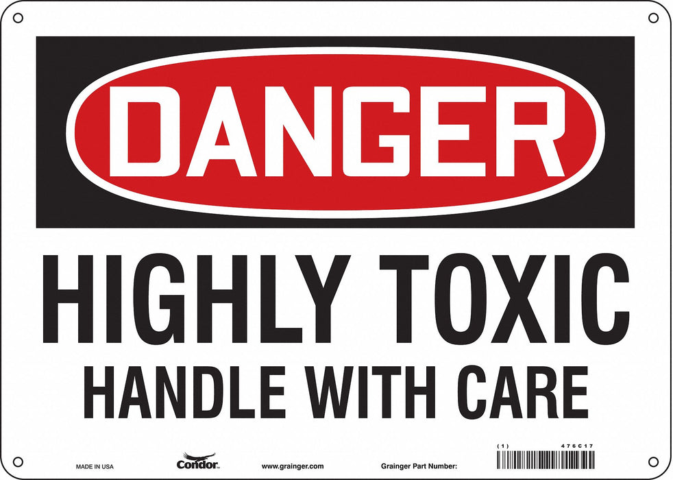 Safety Sign 10 in x 14 in Aluminum