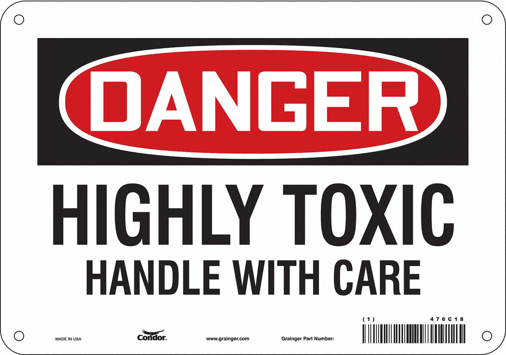 Safety Sign 7 in x 10 in Polyethylene