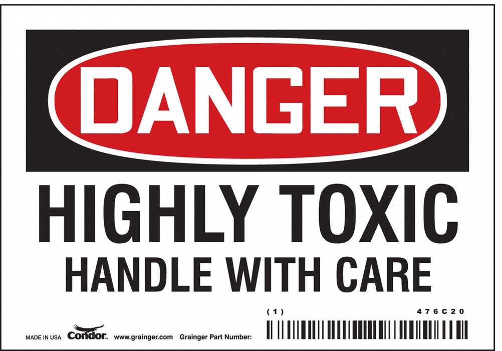 Safety Sign 3 1/2 inx5 in Vinyl