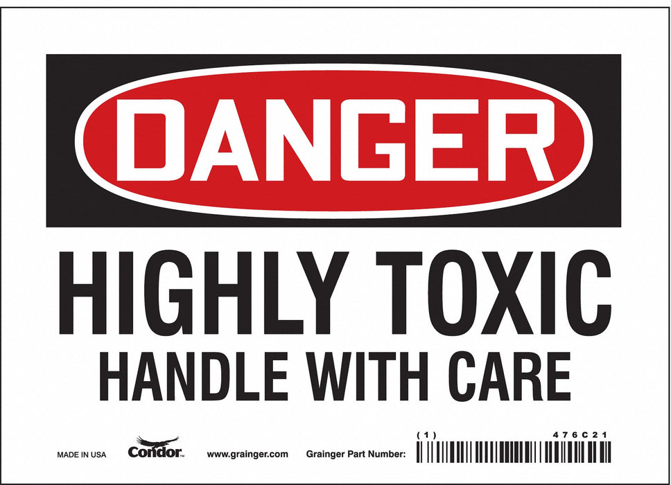 Safety Sign 5 in x 7 in Vinyl