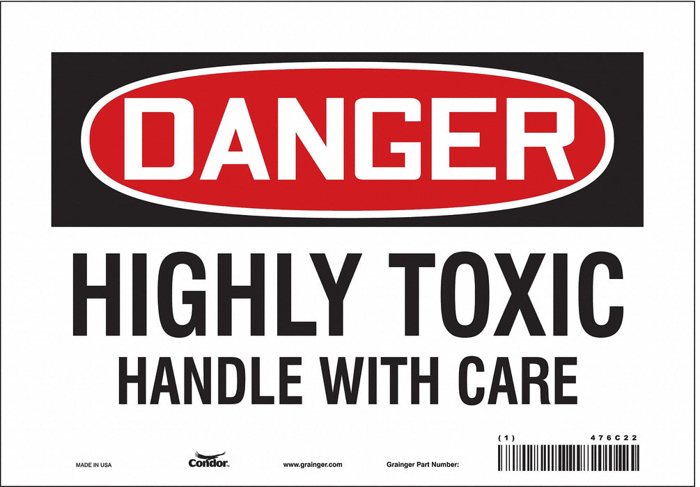Safety Sign 7 in x 10 in Vinyl