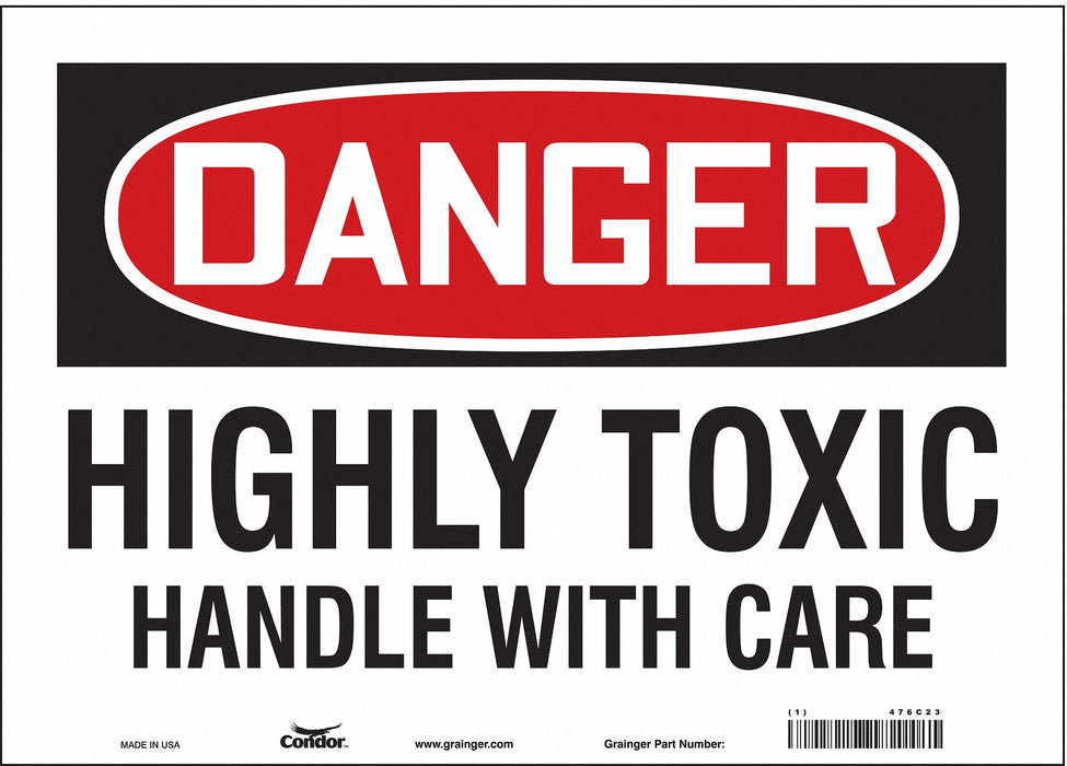 Safety Sign 10 in x 14 in Vinyl