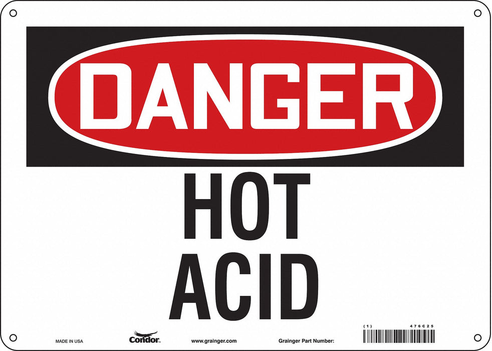 Safety Sign 10 in x 14 in Aluminum