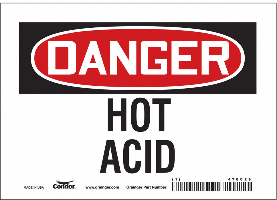 Safety Sign 5 in x 7 in Vinyl