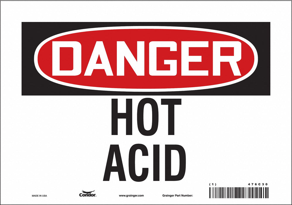 Safety Sign 7 in x 10 in Vinyl