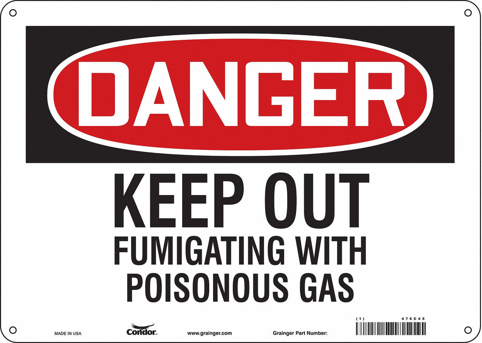 Safety Sign 10 in x 14 in Aluminum