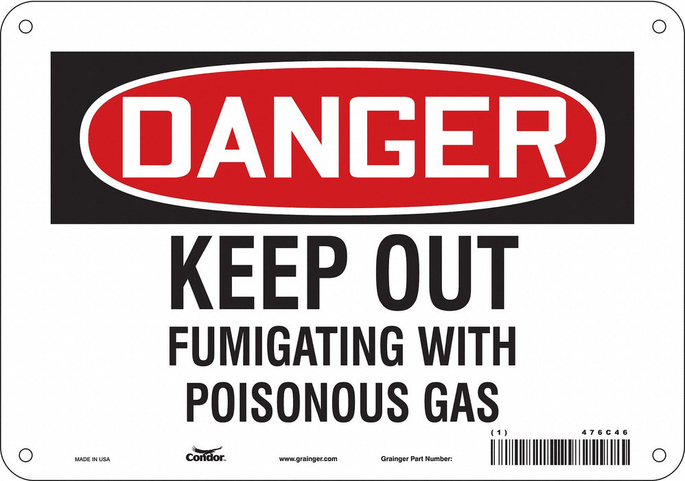 Safety Sign 7 in x 10 in Polyethylene