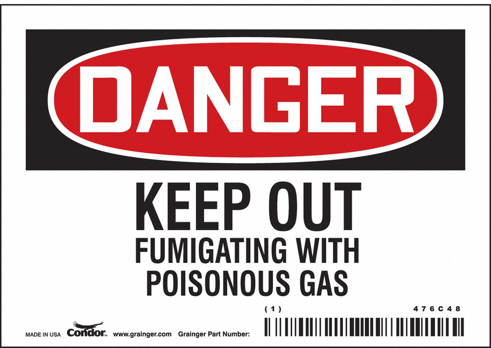 Safety Sign 3.5in x 5in Vinyl