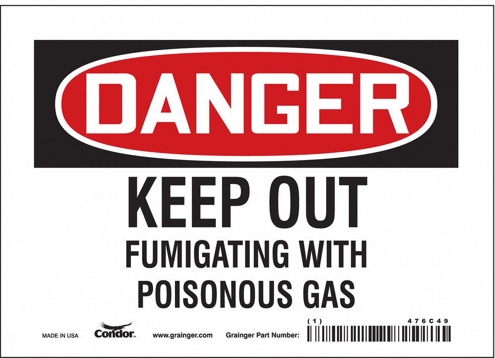 Safety Sign 5 in x 7 in Vinyl