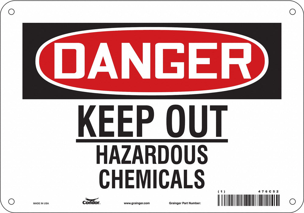 Safety Sign 7 in x 10 in Aluminum