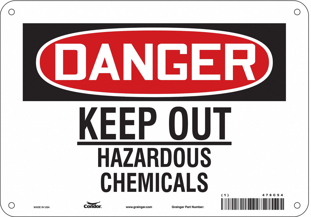 Safety Sign 7 inx10 in Polyethylene