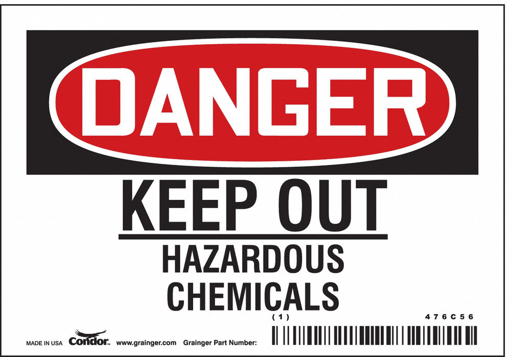 Safety Sign 3.5in x 5in Vinyl