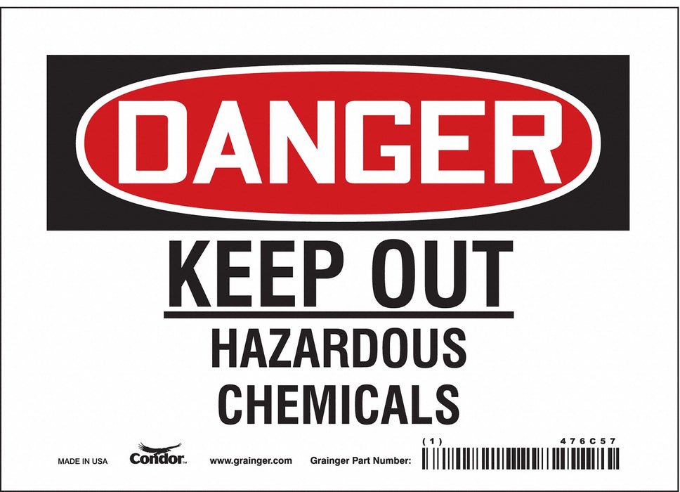 Safety Sign 5 in x 7 in Vinyl