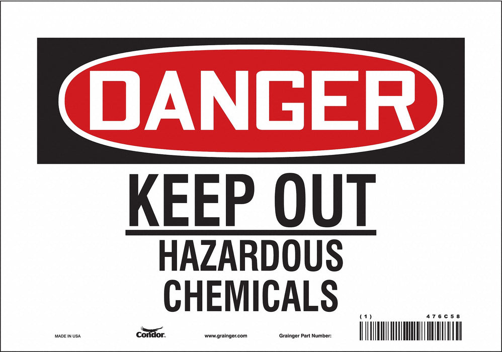 Safety Sign 7 in x 10 in Vinyl