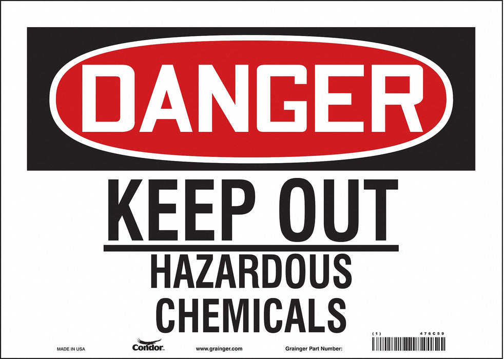 Safety Sign 10 inx14 in Vinyl