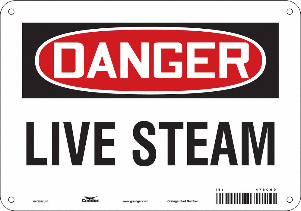 Chemical Sign 7 in x 10 in Aluminum