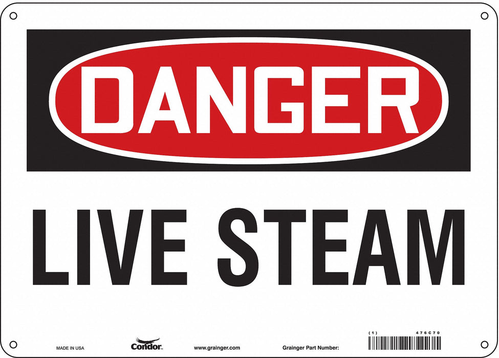 Safety Sign 10 inx14 in Aluminum