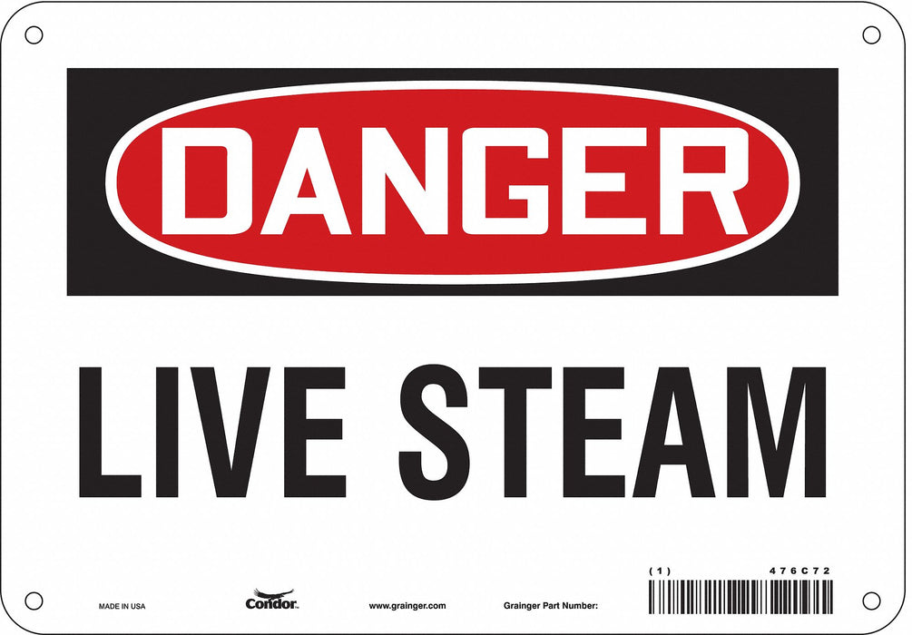 Safety Sign 7 inx10 in Polyethylene
