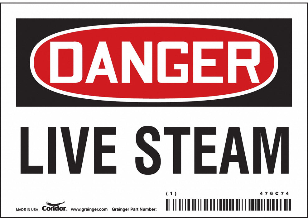 Safety Sign 3 1/2 inx5 in Vinyl