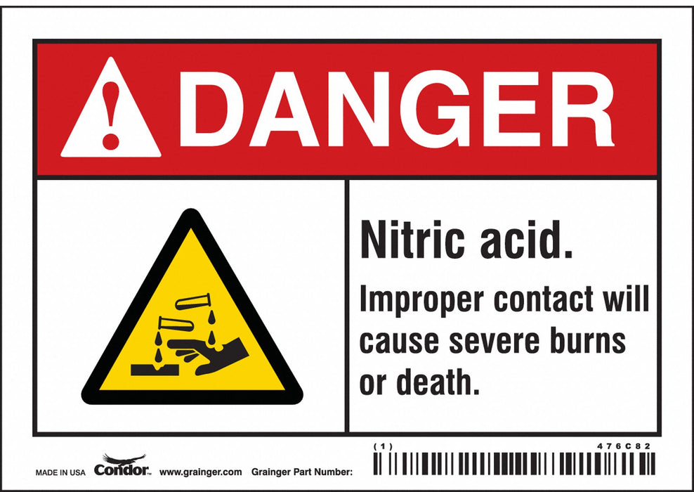 Safety Sign 3.5in x 5in Vinyl