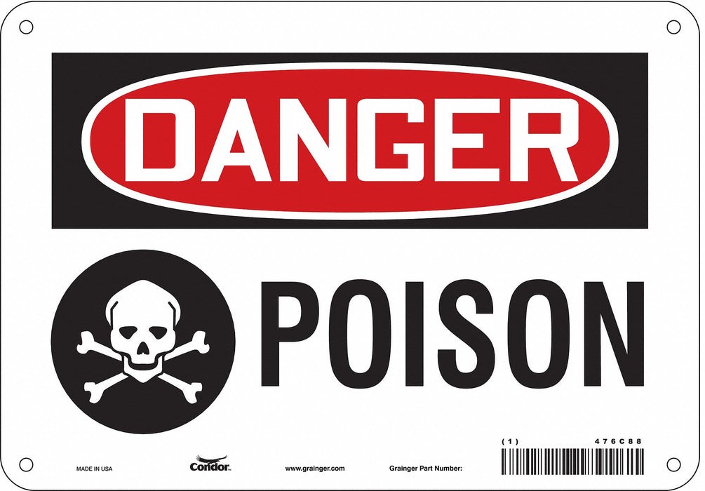 Safety Sign 7 inx10 in Polyethylene