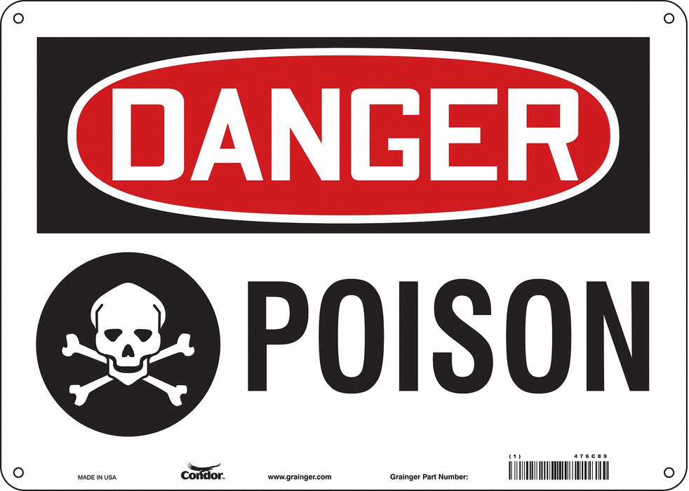 Safety Sign 10 inx14 in Polyethylene