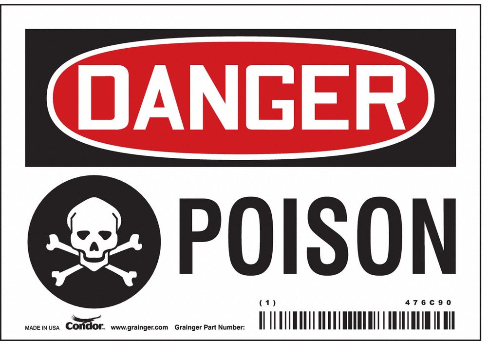 Safety Sign 3 1/2 inx5 in Vinyl