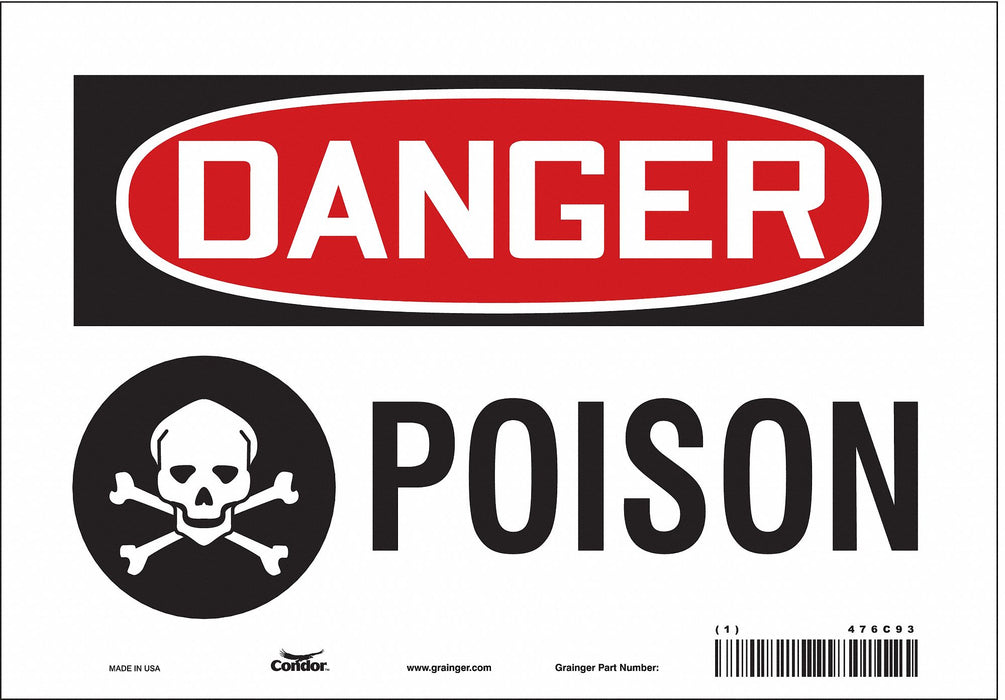 Safety Sign 10 in x 14 in Vinyl