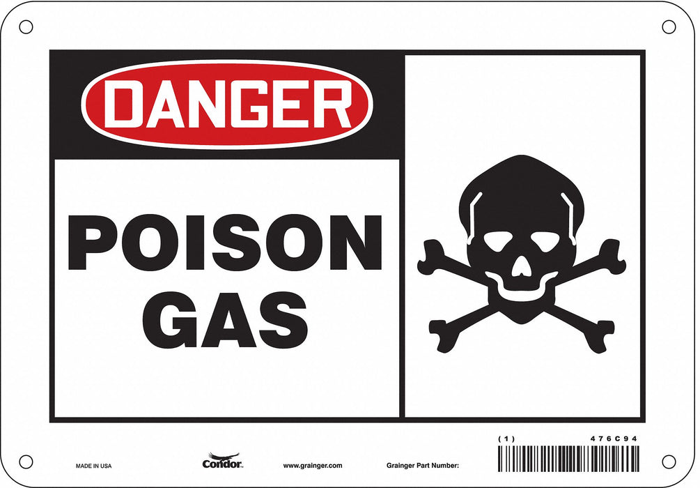 Chemical Sign 7 in x 10 in Aluminum