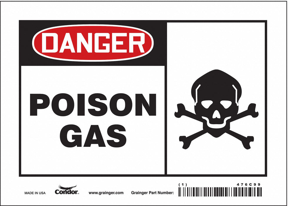 Safety Sign 5 in x 7 in Vinyl