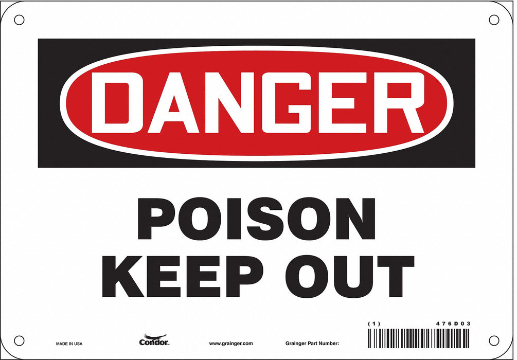 Safety Sign 7 in x 10 in Aluminum