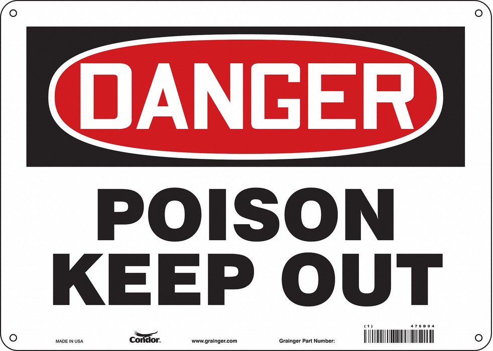 Safety Sign 10 in x 14 in Aluminum