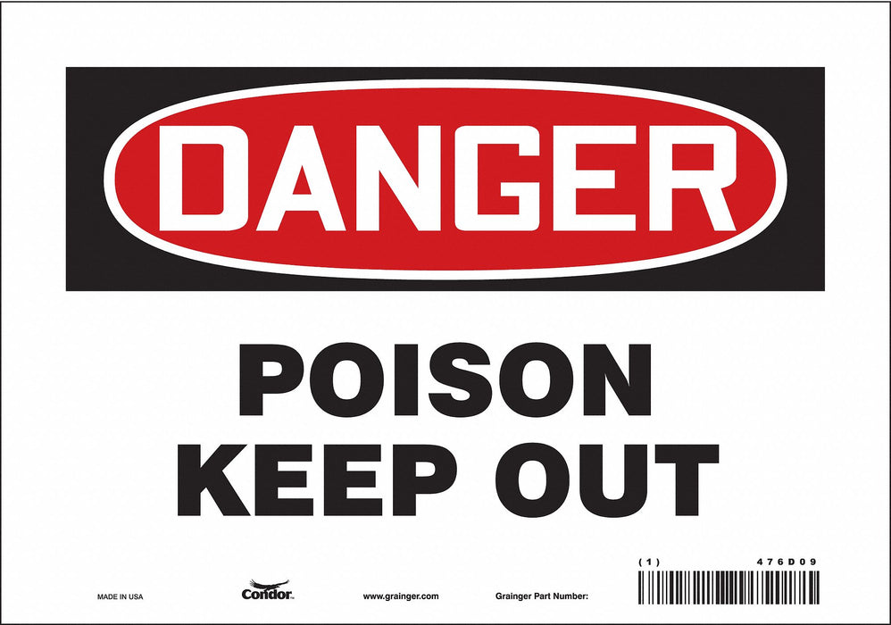 Safety Sign 7 in x 10 in Vinyl