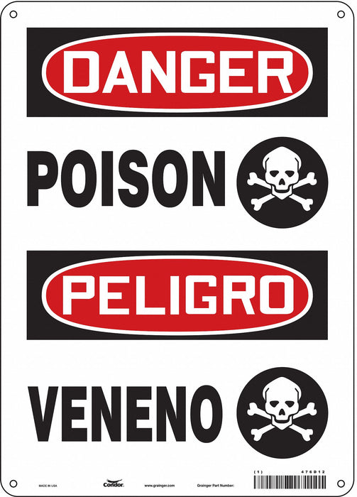 Safety Sign 14 in x 10 in Aluminum