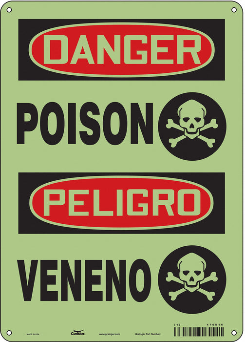 Safety Sign 14 in x 10 in Polyethylene