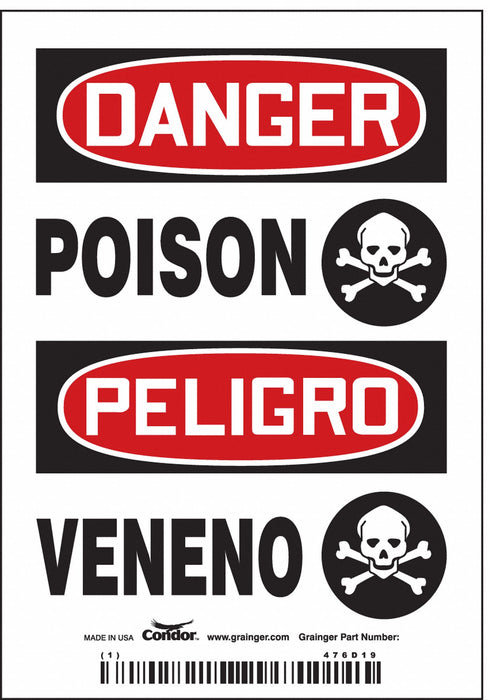 Safety Sign 5in x 3.5in Vinyl