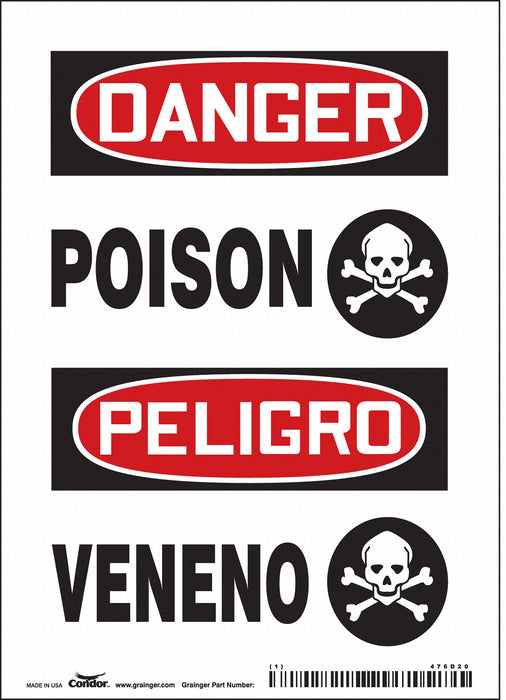 Safety Sign 7 in x 5 in Vinyl