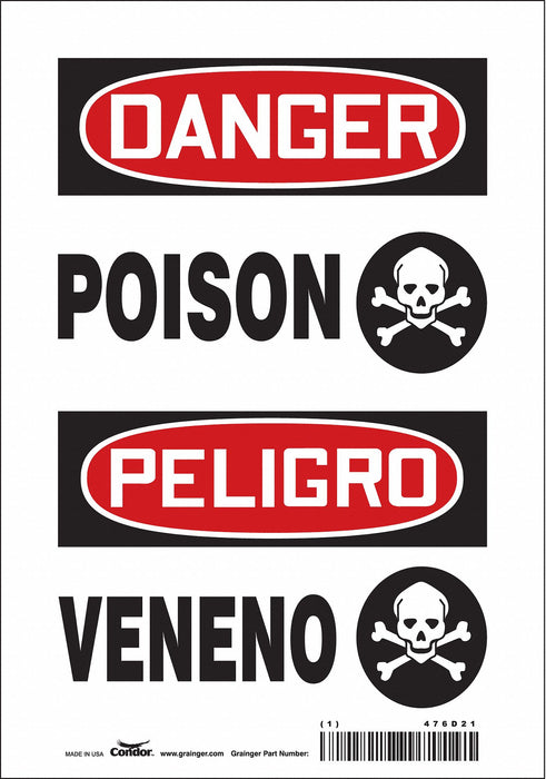 Safety Sign 10 in x 7 in Vinyl