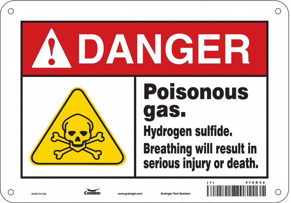 Safety Sign 7 in x 10 in Aluminum