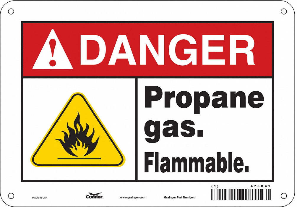 J8353 Chemical Sign 7 in x 10 in Aluminum