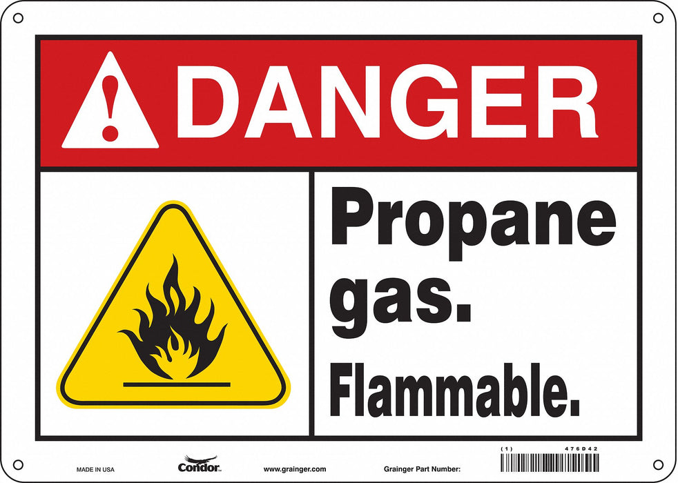 J8353 Safety Sign 10 inx14 in Aluminum