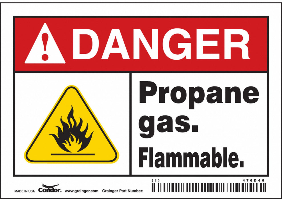 J8353 Safety Sign 3 1/2 inx5 in Vinyl
